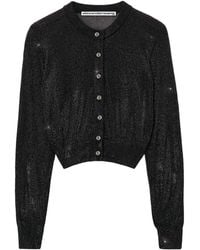 Alexander Wang - Button-Up Cropped Cardigan - Lyst