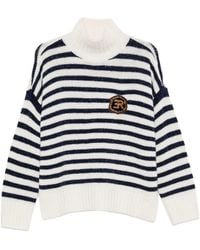ERMANNO FIRENZE - Sweater With Striped Logo Patch - Lyst