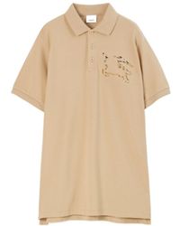 Burberry - Logo Printed Short Sleeved Polo Shirt - Lyst