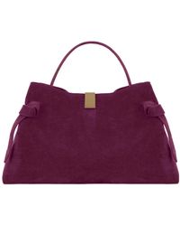 Yuzefi - Gyoza Knot-Detail Suede Tote Bag - Lyst