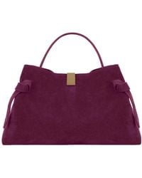 Yuzefi - Gyoza Knot-Detail Suede Tote Bag - Lyst