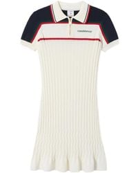 CASABLANCA - Cream Knit Tennis Polo Mini Dress - Lyst