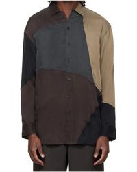 Song For The Mute - Patchwork Button-Fastening Shirt - Lyst