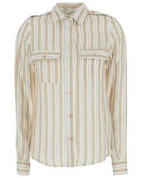Semicouture - Semi Couture Striped Linen Shirt - Lyst