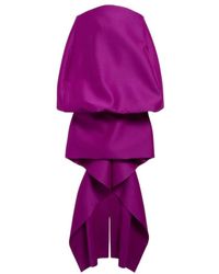 Balenciaga - Draped Off-Shoulder Mini Dress - Lyst