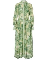 ALÉMAIS - Sara Printed Cotton And Silk Shirt Dress - Lyst