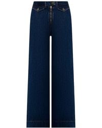 Twinset - High-Waisted Wide-Leg Jeans - Lyst