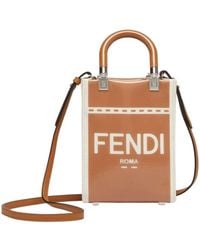 Fendi - Logo Detailed Sunshine Small Shopper Bag - Lyst