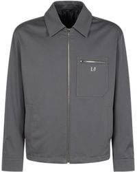 Fendi - Ff Logo Plaque Zip-Up Blouson - Lyst