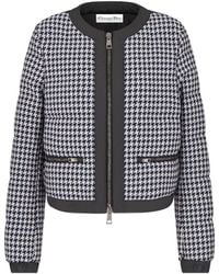 Dior - Houndstooth Zip-Up Jacket - Lyst
