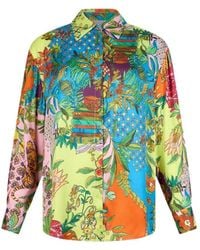Liu Jo - Tropical Print Button-Front Shirt - Lyst