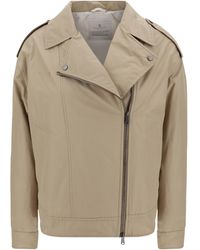 Brunello Cucinelli - Long-Sleeved Zipped Jacket - Lyst