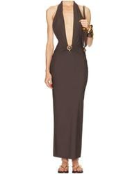 Christopher Esber - Mineral Stone Ruched Halter Dress - Lyst