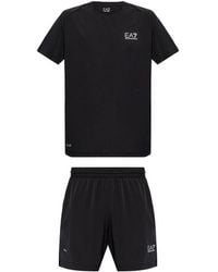 EA7 - Logo-Printed Two-Piece Tracksuit - Lyst