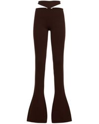 The Attico - Remi Cutout Jersey Highrise Flared Pants - Lyst
