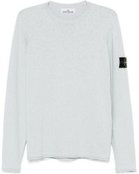 Stone Island - Logo Patch Crewneck Sweatshirt - Lyst