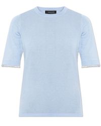 Fabiana Filippi - Embellished-Trim Crewneck Knitted Top - Lyst