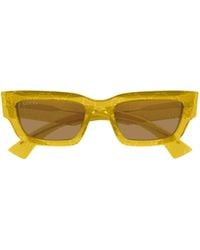 Gucci - Eyewear Rectangular Frame Sunglasses - Lyst