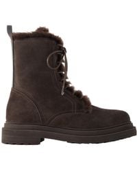 Brunello Cucinelli - Lace-Up Ankle Boots - Lyst