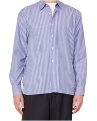 Officine Generale - Gad Striped Long-Sleeve Shirt - Lyst