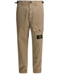 Stone Island - Logo Patch Loose Fit Pants - Lyst