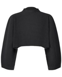 Homme Plissé Issey Miyake - Homme Plissé Issey Miyake Pleated Cropped T-Shirt - Lyst