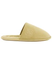 Loewe - Suede Sheepskin Slippers - Lyst