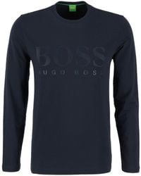 BOSS - Logo Printed Round Collar T-Shirt - Lyst
