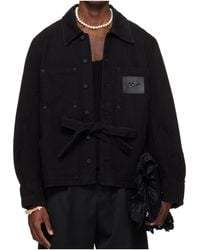 Simone Rocha - Workwear Bow-Tie Denim Jacket - Lyst