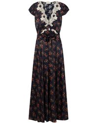 Doen - Coraline Lace Flower Midi Dress - Lyst