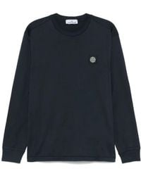 Stone Island - Logo Detailed Crewneck T-Shirt - Lyst