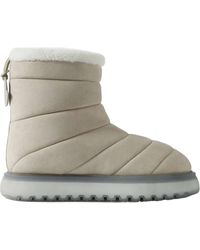 Moncler - Hermosa Shearling-Lined Suede Ankle Boots - Lyst
