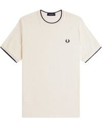 Fred Perry - Tipped Crewneck Shortsleeve Tshirt - Lyst