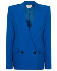 McQueen - Double-Breasted Long-Sleeved Blazer - Lyst