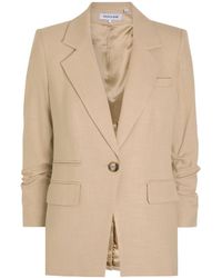 Veronica Beard - Battista Gathered-Sleeve Woven Blazer - Lyst
