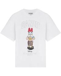 Ganni - Daisy Duck Printed T-Shirt - Lyst