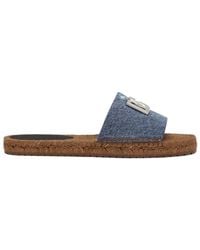 Dolce & Gabbana - Dg Logo Denim Espadrille Sandal - Lyst