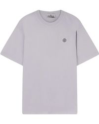 Stone Island - Logo Patch Crewneck T-Shirt - Lyst