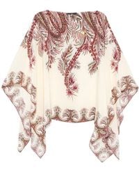 Etro - Paisley Printed Boat-Neck Blouse - Lyst