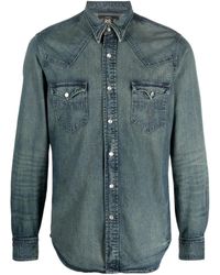 RRL - Ralph Lauren Western Denim Shirt - Lyst