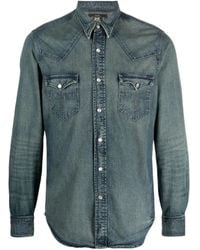 RRL - Ralph Lauren Western Denim Shirt - Lyst