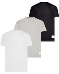 Jil Sander - Logo Patch Crewneck Pack Of Three T-Shirt - Lyst