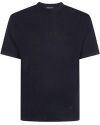 Emporio Armani - Short-Sleeved Crewneck Knitted Jumper - Lyst