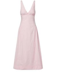 Posse - Lindie Cotton Poplin Midi Dress - Lyst