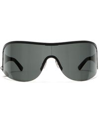 Acne Studios - Logo-Charm Shield-Frame Sunglasses - Lyst