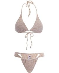 MC2 Saint Barth - Lace-Overlay Triangle Bikini - Lyst