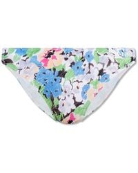 Ganni - Floral Pattern Stretched Bikini Bottoms - Lyst
