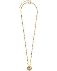 Saint Laurent - Cassandre Medallion Necklace - Lyst