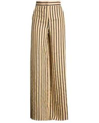 Max Mara - High-Waisted Loose Striped Suit Trousers - Lyst
