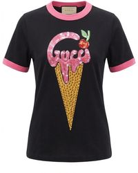 Gucci - Logo-Print Short-Sleeve T-Shirt - Lyst